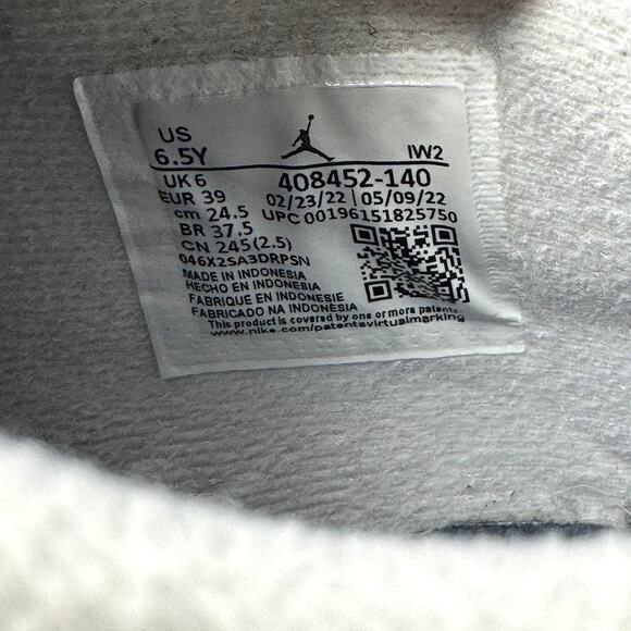 Size 6.5 - Nike Air Jordan 4 Retro GS Midnight Navy 2022 Men's Shoes - Picture 8 of 9